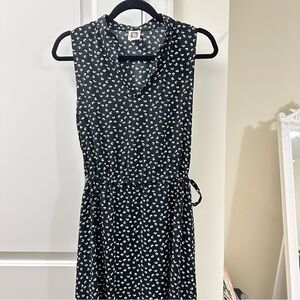 Anne Klein Black and White Patterned Midi Dress